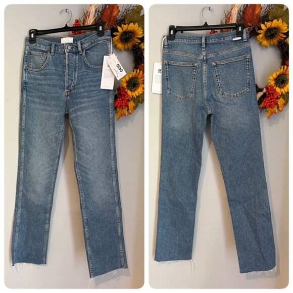 Boyish Womens The DEMPSEY Stretch High Rise Slim Straight Denim Sz 26 in MIRROR - Picture 2 of 11